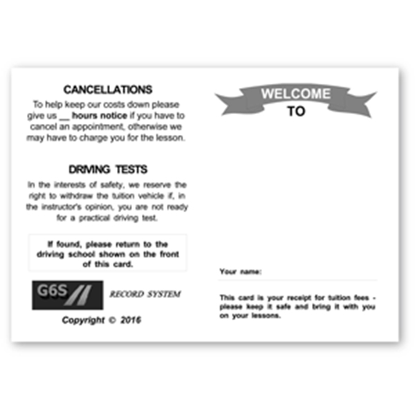 Pupil Appointment Cards - Plain